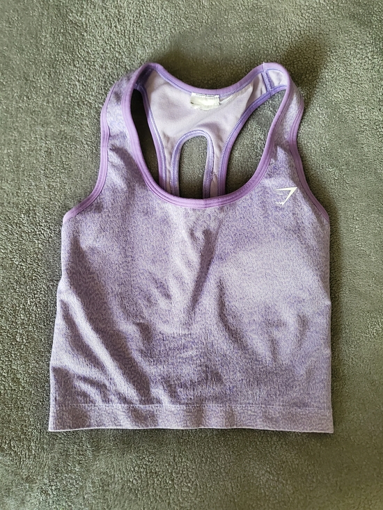 Gymshark Tops - Gymshark Lavender Seamless Racerback Crop Top